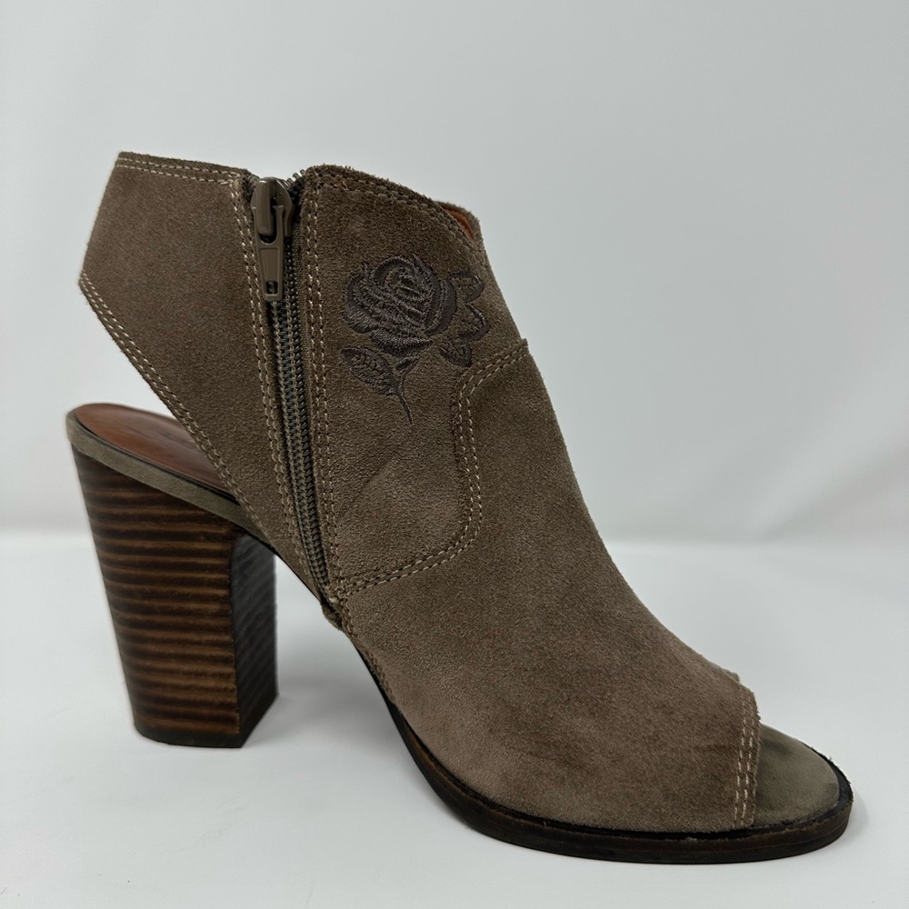 Lucky Brand Womens Brindle Listana Open Toe Slingback Boots Size 8M